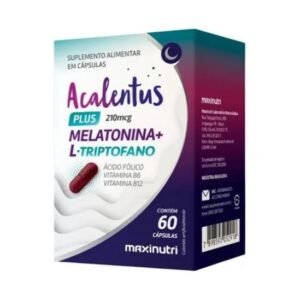 Acalentus Plus (Melatonina + Triptofano) 60 Cápsulas - Maxinutri