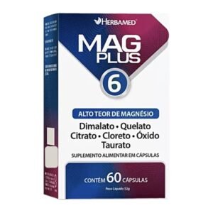 Magplus 6 Mix de Magnésios 60 Cápsulas - Herbamed